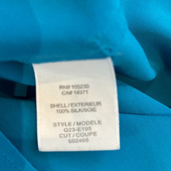 Equipment turquoise silk blouse - Picture 3 of 9